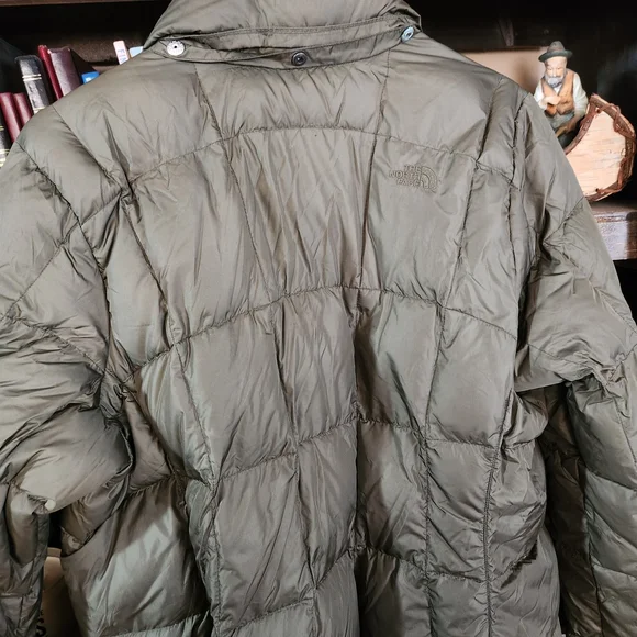 The North Face Olive Green Extra Long Puffer Jacket - Picture 5 of 5
